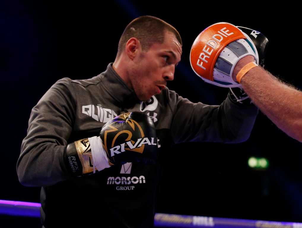 Scott Quigg à l'entraînement en 2017