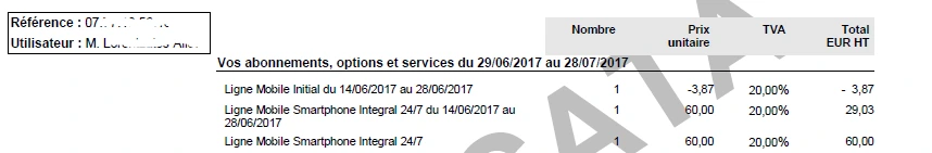 exemple facture changement de forfait