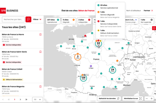 aperçu de la carte interactive