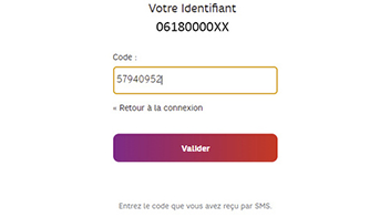 Etape 2 code d'identification