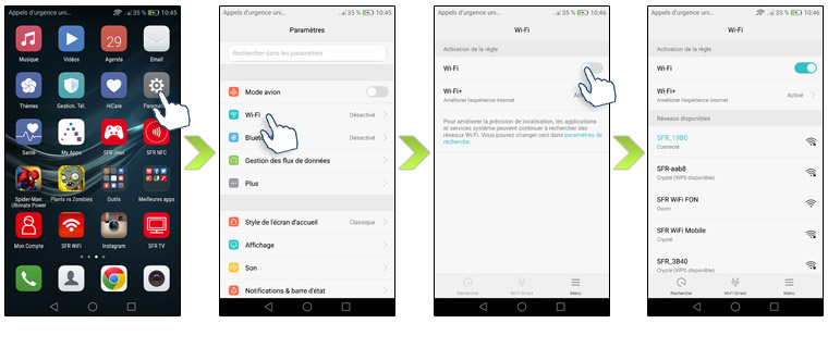 comment se connecter à internet avec un téléphone portable huawei